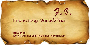 Franciscy Verbéna névjegykártya